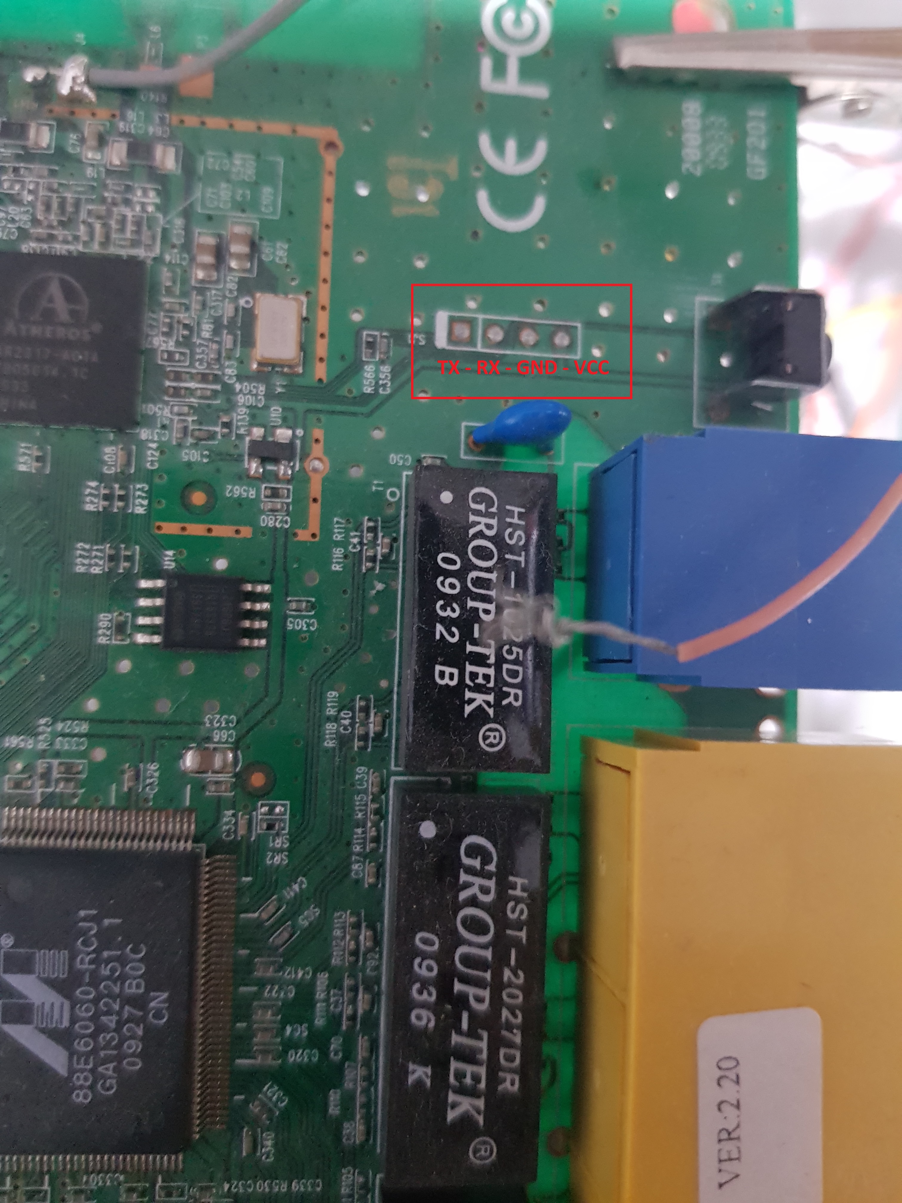 UART port on PCB