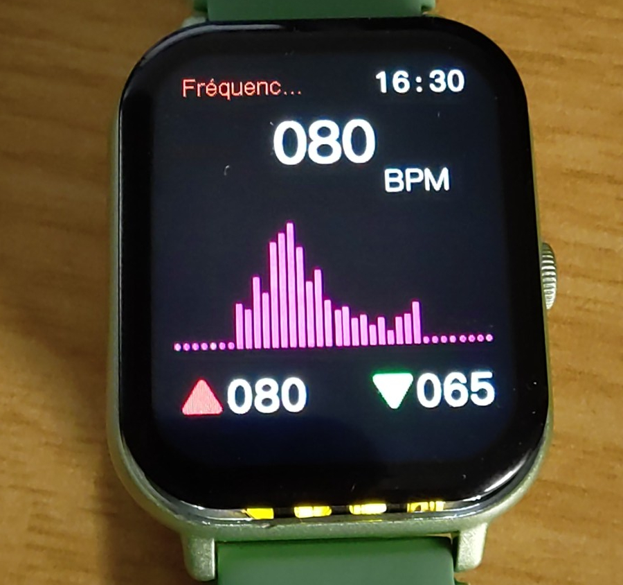 Lowest and highest heart rate values are shown on our watch's screen.
